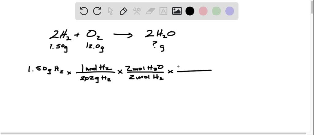 Solved A Hydrogen Filled Balloon Is Ignited And 1 50 G Of Hydrogen Reacts With 12 0 G Of Oxygen How Many Grams Of Wate