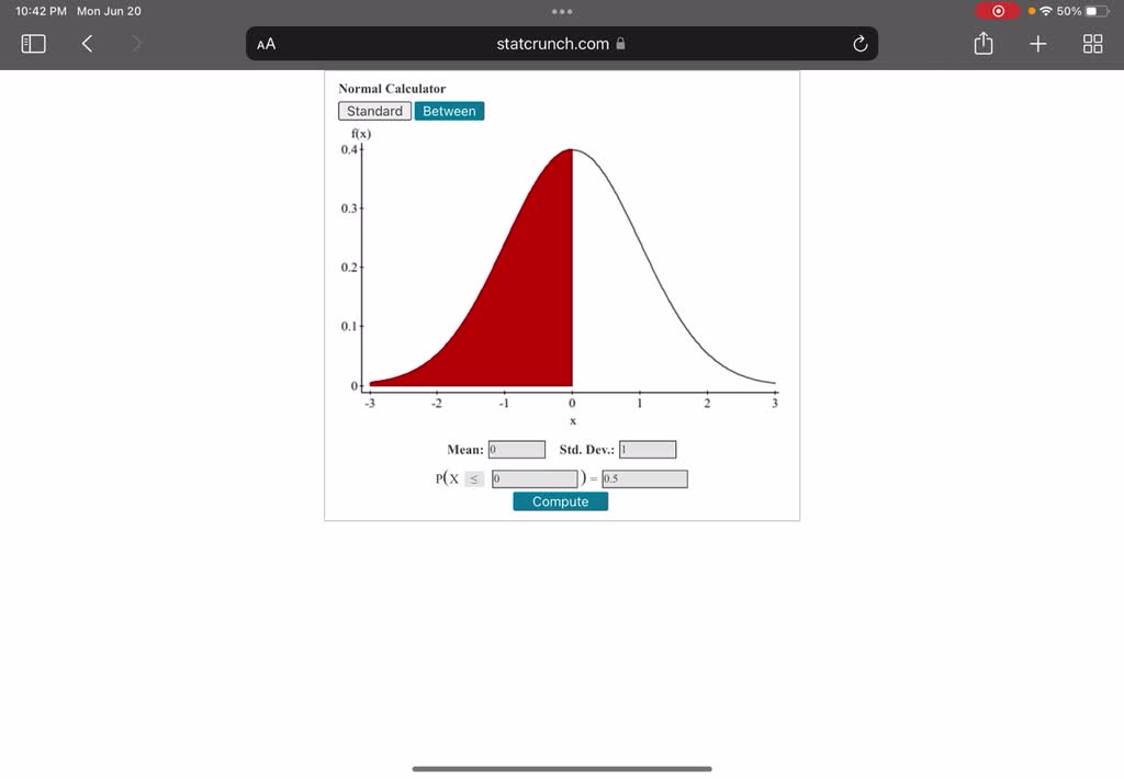 SOLVED Use the Normal calculator in StatCrunch to find the z score so