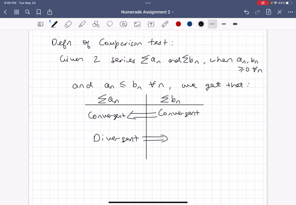 SOLVED: Determine The Convergence Or Divergence Of The Following Series ...