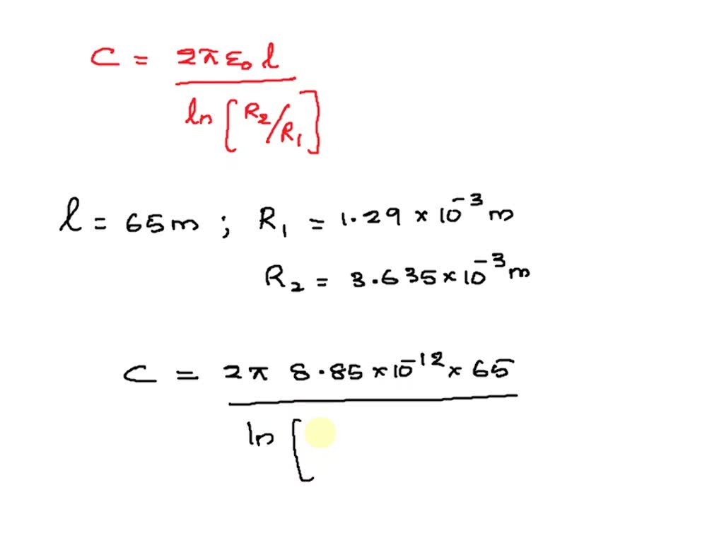 SOLVED A 50 m length of coaxial cable has a solid cylindrical wire
