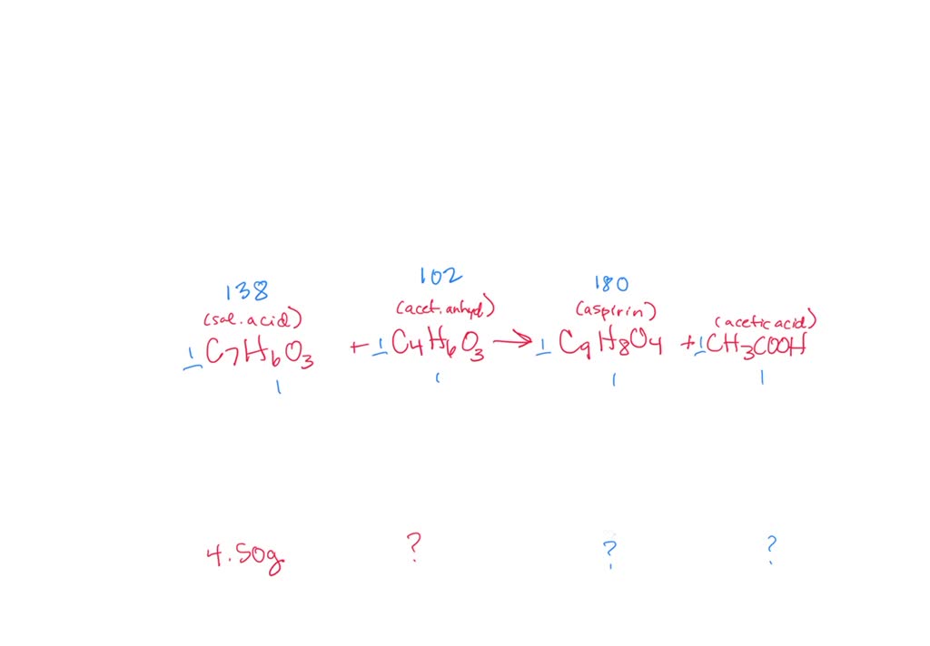 SOLVED Aspirin is prepared by the reaction of salicylic acid (C7H6O3