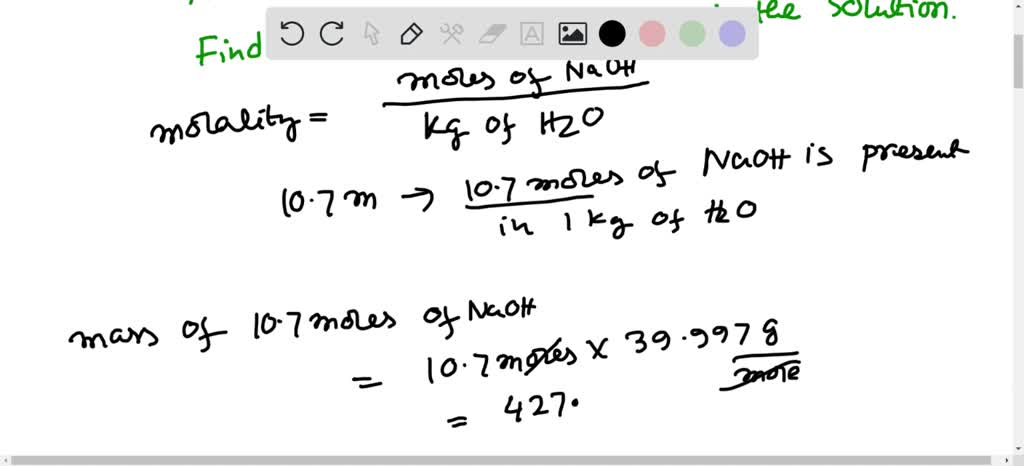 The Density Of 2M Aqueous Solution Of NaOH Is The Molality, 45% OFF