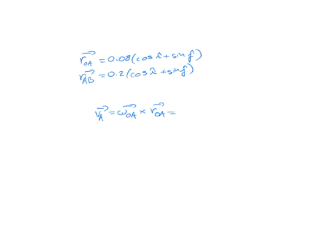 problem-1-30-pts-crank-oa-rotates-with-a-constant-counterclockwise-angular-velocity-of-9-mathrmrad-mathrms-and-this-rate-is-decreasing-at-5-mathrmrad-mathrms2-determine-the-angular-velocity-and-angula