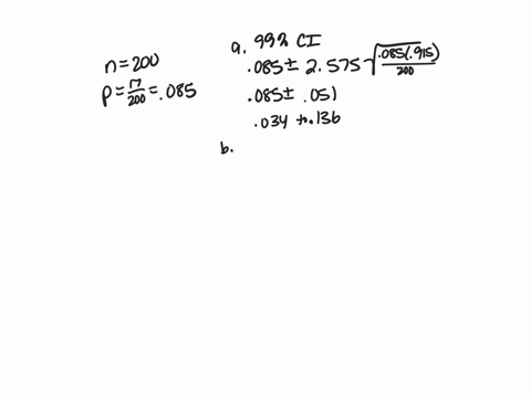 defective-electronics-a-simple-random-sample-of-200-elctronic-components-was-tested-and-17-of-them-were-found-to-be-defective-a-construct-a-99-confidence-interval-for-the-proportion-of-components-that