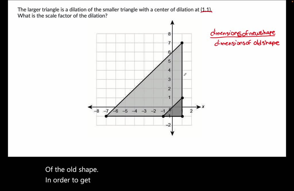SOLVED 'The smaller triangle is a preimage of the bigger triangle the