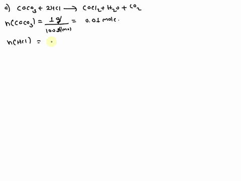 11-how-many-millilitres-of-6-m-hydrochloric-acid-are-required-to-react-exactly-with-a-1-g-of-calcium-carbonate-and-b-1-g-of-sodium-carbonate-show-your-calculations-including-the-relevant-bal-94534