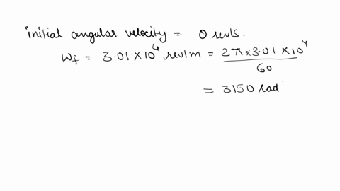 a-dentists-drill-starts-from-rest-after-320-of-constant-angular-acceleration-it-turns-at-rate-of-301-x-104-revmin-determine-the-angle-in-radians-through-which-the-drill-rotates-during-this-p-70209