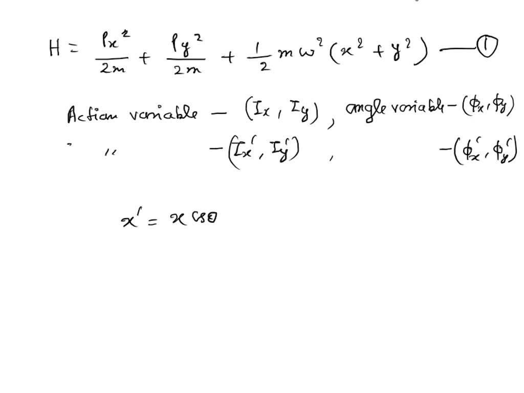 SOLVED The motion of a degenerate plane harmonic oscillator can be