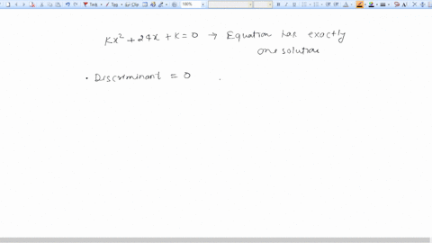 find-all-values-of-k-that-ensure-that-the-given-equation-has-exactly-one-solution-kx2-24x-k-0-72807