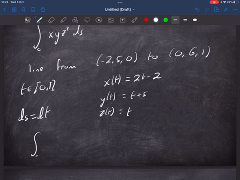 evaluate-the-line-integral-where-c-is-the-given-curve-jc-xyz2-ds-c-is-the-line-segment-from-2-5-0-to-0-6-1-261-6-15-26157