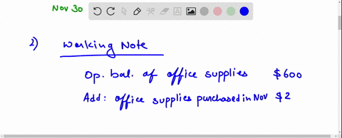 journalizing-and-posting-an-adjusting-entry-for-office-supplies-on-november-1-carlisle-equipment-had-a-beginning-balance-in-the-office-supplies-account-of-600-during-the-month-carlisle-purch-44655