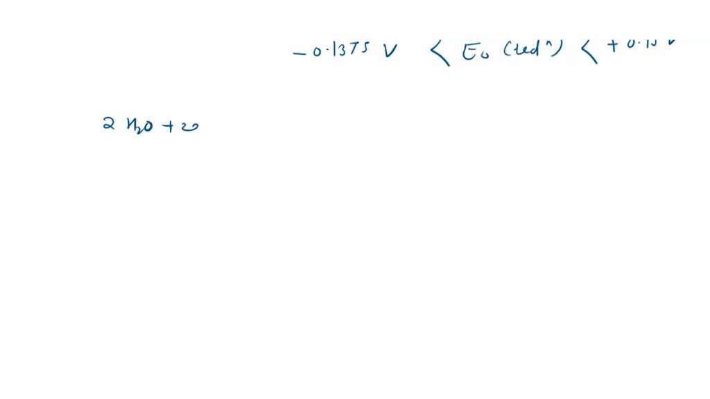 SOLVED Selective Oxidation The standard reduction potential for the