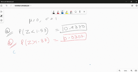 given-a-standardized-normal-distribution-with-a-mean-of-0-and-a-standard-deviation-of-1-complete-parts-a-through-d-a-what-is-the-probability-that-z-is-less-than-153-the-probability-that-z-is-72298