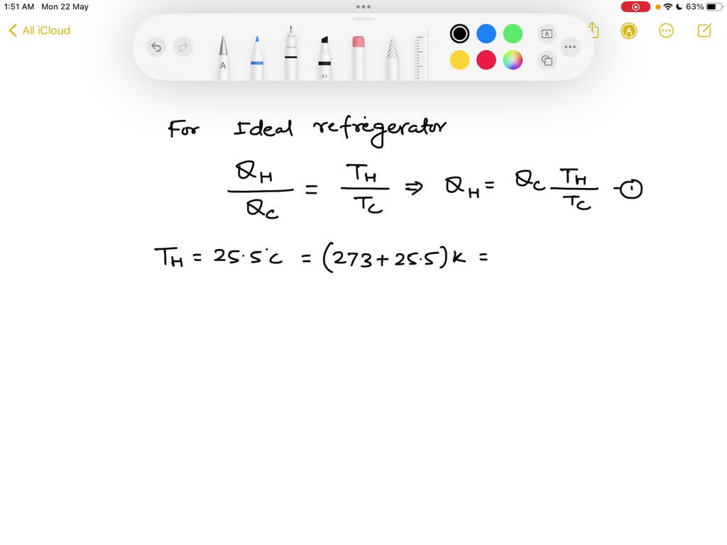 SOLVED An icemaking machine inside a refrigerator operates in a