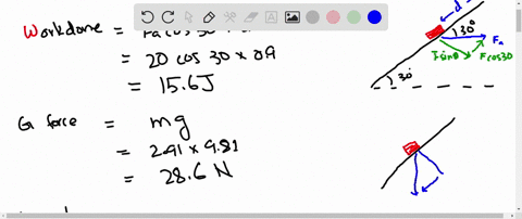 in-the-figure-horizontal-force-f-of-magnitude-200-n-is-applied-to-a-291kg-book-as-the-book-slides-distanced-090m-up-a-frictlonless-ramp-at-angle-309-a-during-the-displacement-what-is-the-net-05996