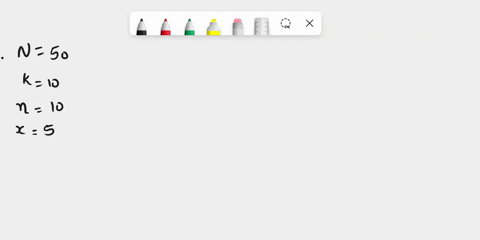 a-batch-of-50-items-contains-10-defective-items-suppose-10-items-are-selected-at-random-and-tested-what-is-the-probability-that-exact-5-of-the-items-tested-are-defective-53358