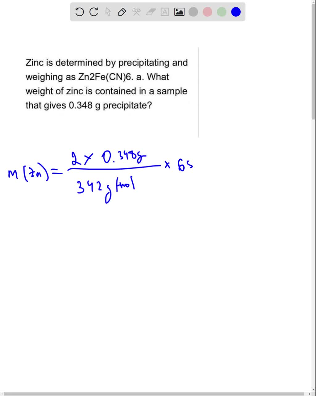 SOLVED gmol respectively For liquid and 65.380 atomic weight of zinc
