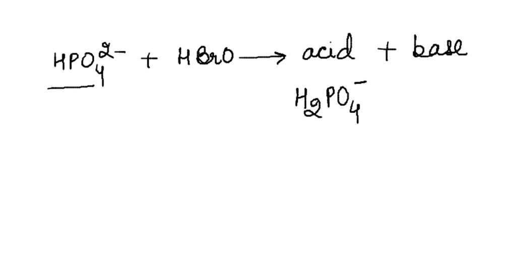 Identify the products formed in this Bronsted-Lowry reaction: HPO ...