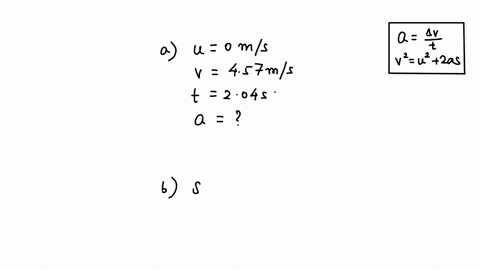 a-what-is-the-magnitude-of-the-average-acceleration-of-a-skier-who-starting-from-rest-reaches-a-speed-of-457-ms-when-going-down-a-slope-for-204-s-b-how-far-does-the-skier-travel-in-this-time-42081