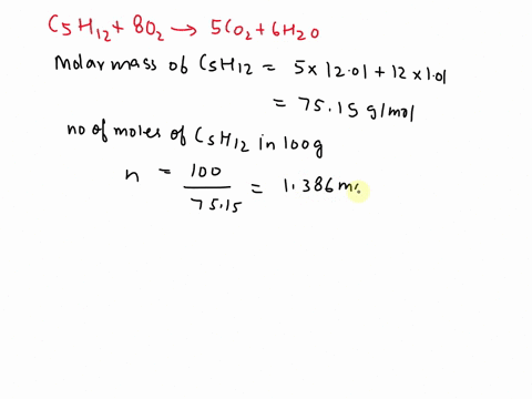 what-mass-of-carbon-dioxide-is-produced-by-the-complete-combustion-of-100-g-of-the-hydrocarbon-pentane-c5-h12-the-balanced-equation-isc5-h12-8o2-5co2-6h2o-82295