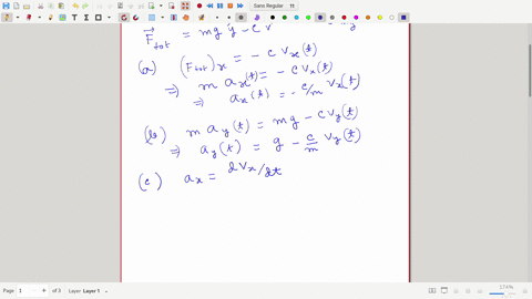drag-force-at-low-speeds-t0-u-x-y-g-at-low-speeds-especially-in-liquids-rather-than-gases-the-drag-force-is-proportional-to-the-velocity-ie-f-c-where-c-is-a-constant-at-time-t-0-a-small-ball-07266