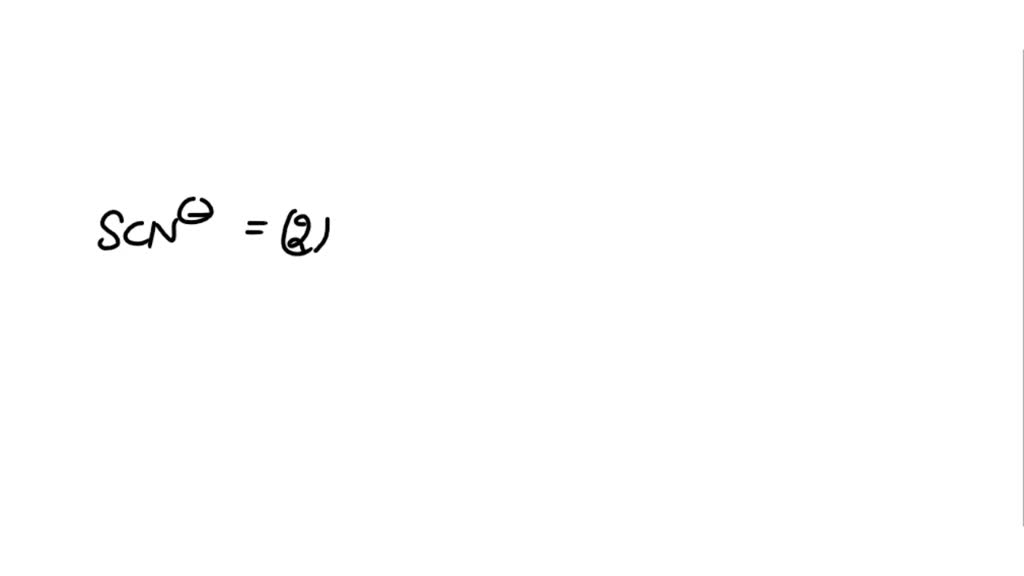 SOLVED Calculate the equilibrium concentrations of SCN(aq) and Fe3