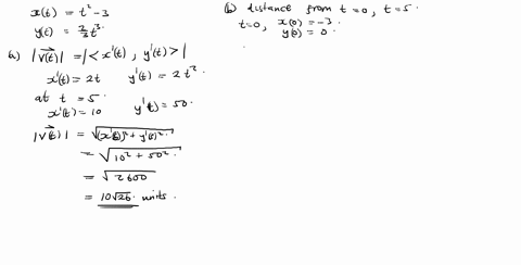 question-1-the-position-of-a-particle-at-any-time-t-0-is-given-by-xt-t2-3-and-yt-23-t3-a-find-the-magnitude-of-the-velocity-vector-at-t-5-b-find-the-total-distance-traveled-by-the-particle-f-90463