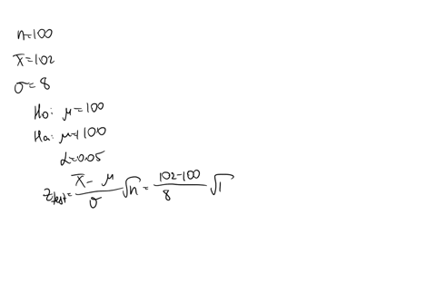 a-batch-of-100-resistors-has-an-average-of-102-ohms-assuming-a-population-standard-deviation-of-8-ohms-test-whether-the-population-mean-is-100-ohms-at-a-significance-level-of-005-5