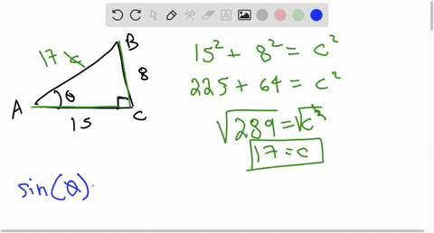 use-the-pythagorean-theorem-to-find-the-length-of-the-missing-side-of-the-right-triangle-then-find-the-value-of-each-of-the-six-trigonometric-functions-of-0_-b-15-complete-the-table-by-using-36784