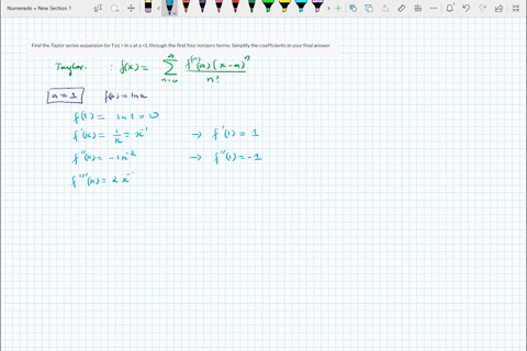 find-the-taylor-series-expansion-for-f-x-ln-x-at-a-1-through-the-first-four-nonzero-terms-simplify-the-coefficients-in-your-final-answer-64373
