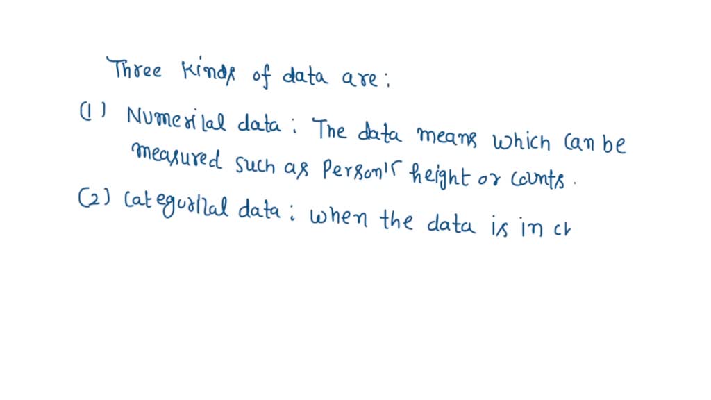 SOLVED: Identify types of structured and unstructured unstructured data ...