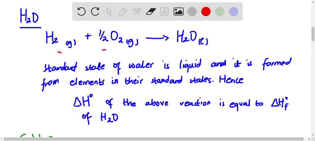 SOLVED: Give the definition of the standard enthalpy of formation for a ...