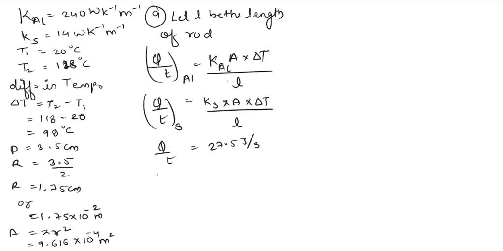 SOLVED ∙ Predict/Calculate Two metal rods of equal lengthone aluminum