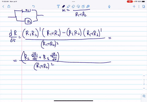 the-combined-electrical-resistance-r-of-two-resistors-r1-and-r2-connected-in-parallel-is-given-by-the-equation-below-where-r-r1-and-r2-are-measured-in-ohms-r1-and-r2-are-increasing-at-rates-of-08-and-