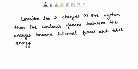 three-equal-charges-of-equal-mass-are-held-fixed-forming-an-equilateral-triangle-two-of-the-three-are-released-while-the-third-is-held-fixed-find-the-speed-of-one-of-the-released-charges-whe-93665