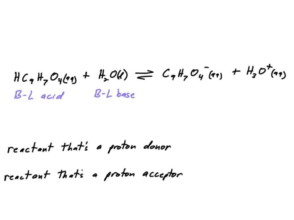 SOLVED: Write net ionic equations for cach Bronsted-Lowry reaction and ...