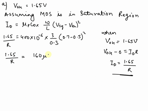 urgent-vthp05-viai01-v-1-1-assuming-a-please-determine-the-r-value-to-set-voh-165v-b-determine-the-voltage-transfer-characteristic-vtc-and-determine-vmvivo-c-how-can-you-reduce-this-vm-value-38586