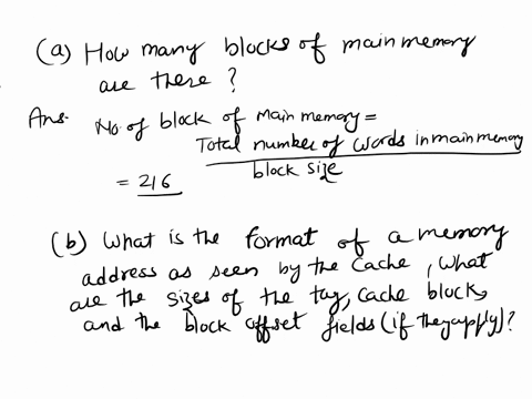 problem-1-consider-a-direct-mapped-cache-with-216-words-in-main-memory-the-cache-has-16-blocks-of-8-words-each-it-is-a-word-addressable-computer-rather-than-a-byte-addressable-computer-which-93187