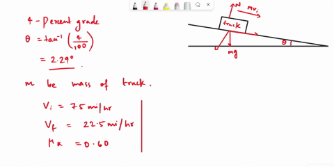 a-truck-is-traveling-down-a-road-with-a-4-percent-grade-at-a-speed-of-75-mih-when-its-brakes-are-applied-to-slow-it-down-to-225-mih-an-antiskid-braking-system-limits-the-braking-force-to-a-v-79594