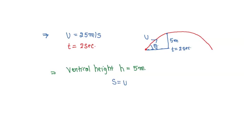 SOLVED: A stone is projected from the ground with velocity 25m.s . Two ...