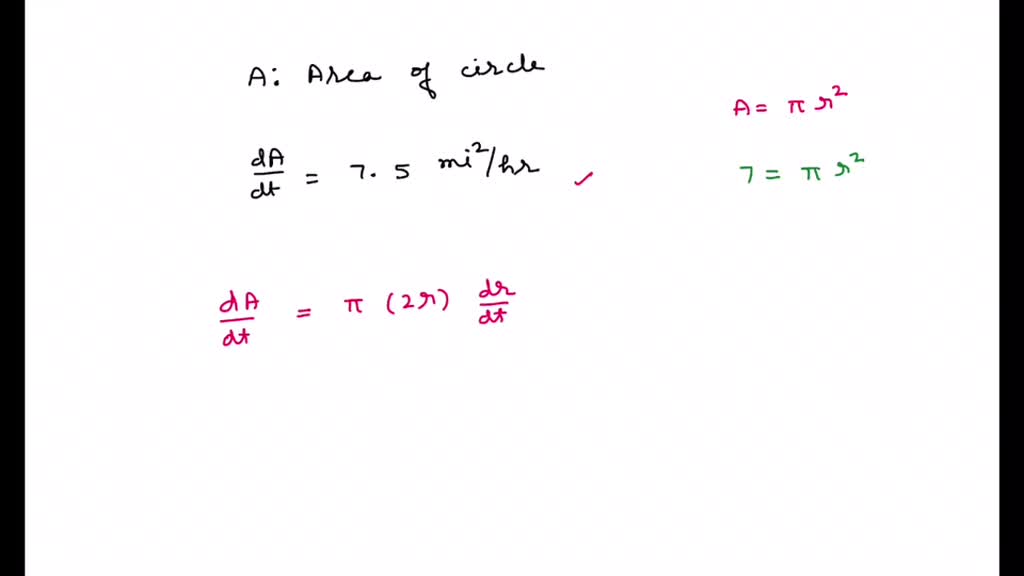 SOLVED Oil spilled from a ruptured tanker spreads in a circle whose