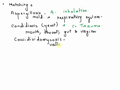 1-match-the-following-diseases-with-the-manner-in-which-fungi-enter-the-body-a-inhalation-b-contact-c-trauma-d-ingestion-aspergillosis-aspergillus-candidiasis-yeast-coccidioidomycosis-histop-08122