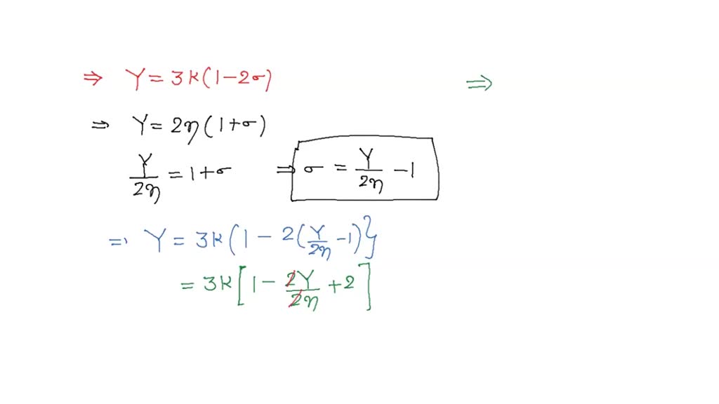 SOLVED: The Relationship Between Young's Modulus Y, Bulk Modulus K And ...