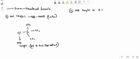 draw-a-structural-formula-for-a-compound-that-matches-the-following-criteria-1-on-singlet-in-h-nmr-c5h12-2one-singlet-in-h-nmr-c2h4br2-3-two-singlets-in-h-nmr-c5h7cl-4two-singlets-in-h-nmr-c-90627