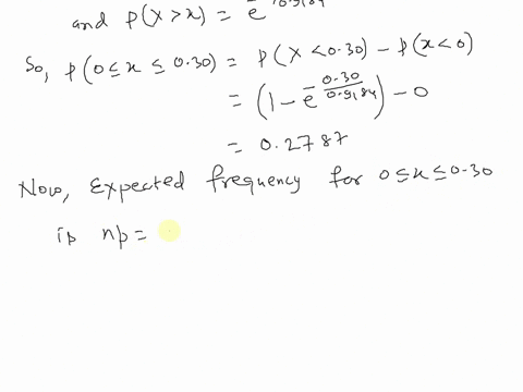 a-set-of-50-observations-are-supposed-to-have-come-from-an-exponential-distribution-with-the-pdf-ecp-x8-for-0-x-and-the-data-has-bcen-convenicntly-summarized-into-frequency-tablc-with-catcgo-71846