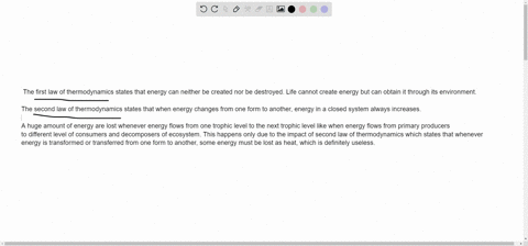 what-are-the-two-laws-of-thermodynamics-how-do-you-correlate-the-2nd-law-of-thermodynamics-while-explaining-the-transfer-of-energy-dynamics-into-an-ecosystem-please-elaborate-whereever-neces-56688