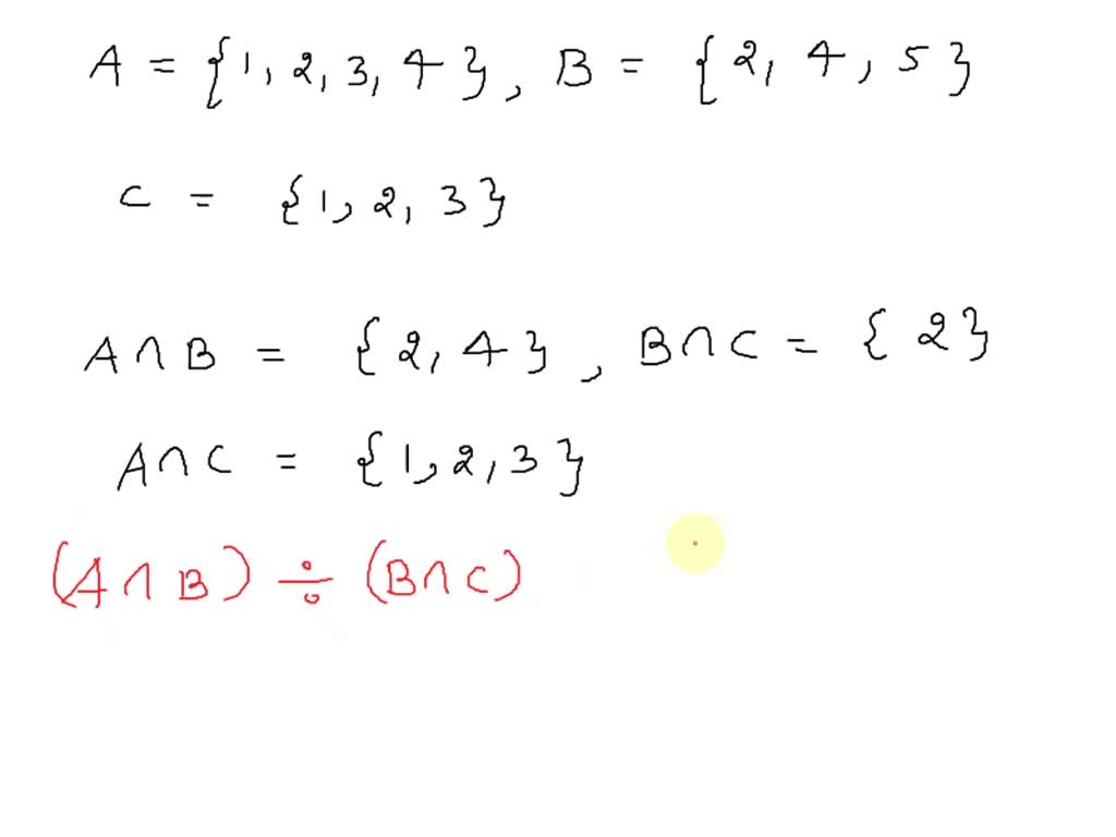 SOLVED: Show that AA(Bnc) = (AIB)U(AIC) Prove that An(BUC) = (AnB)u(Anc)