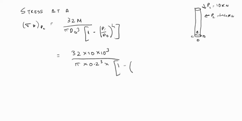 a-tubular-post-of-circular-cross-section-supports-a-horizontal-platform-the-load-is-acting-as-shown-in-the-figure-the-thickness-of-the-circular-section-is-20-mm-please-solve-the-principal-st-24185