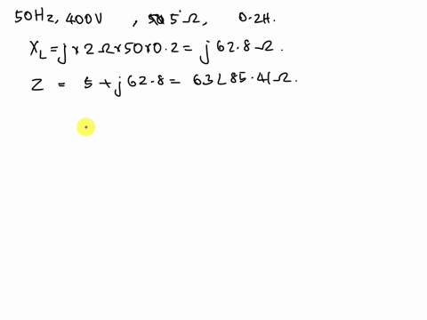 a-50-hz-400-v-peak-value-sinusoidal-voltage-is-applied-at-t-0-to-a-series-r-l-circuit-having-resistance-5-ohm-and-inductance-02-h-obtain-an-expression-of-current-at-any-instant-t-calculate-t-39013