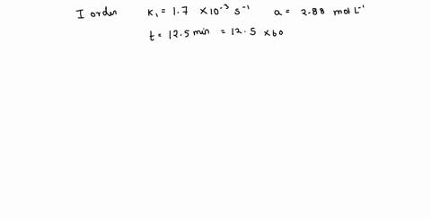 the-first-order-decomposition-of-n2o5-at-328-k-has-a-rate-constant-of-170-x-103-_-1-if-the-initial-concentration-of-n2o5-is-588-m-what-is-the-concentration-of-n2o5-after-652-seconds-report-a-09215
